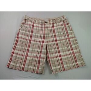 Izod Shorts Mens 38 Plaid Cotton Preppy Comfort Pockets Beach Outdoor (1315)